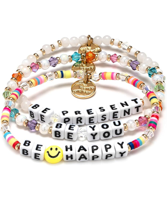 Little Words Project Mother's Day Gifts, The Original Word Bracelet, Made with Colorful Beads and Plated Brass Hardware, Handcrafted Design & Positive Message