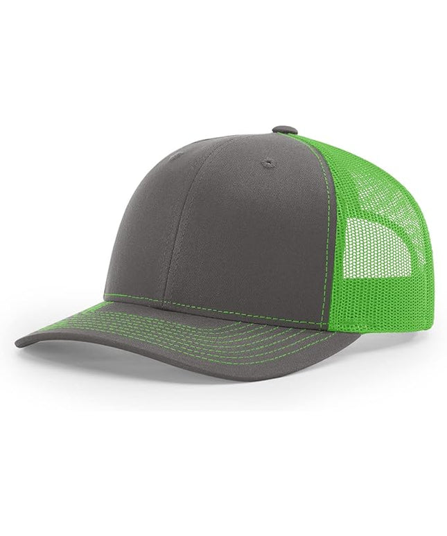 Richardson 112 Trucker Hat - Premium Adjustable Snapback Hat - Structured Six Panel Richardson Blank Caps