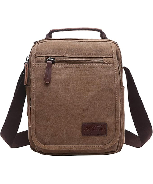 mygreen Small Canvas Crossbody Shoulder Bag Messenger Bag Work Bag