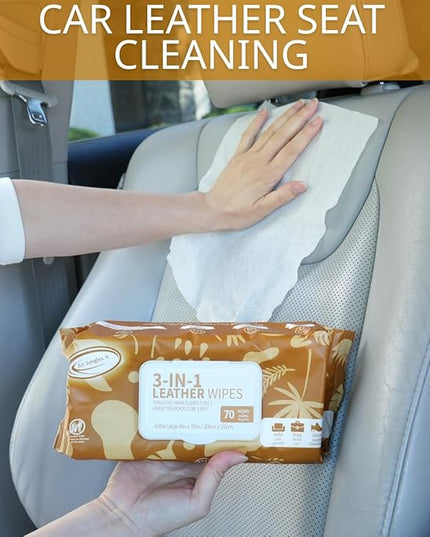 Air Jungles Car Interior Cleaning Wipes Set 210 Count, XL 8" x 10" Wipe for Car Leather Seat, Windshield Window Mirror Cleaning, Steering Wheel & Vinyl Cleaning, Multi-Purpose Wipes