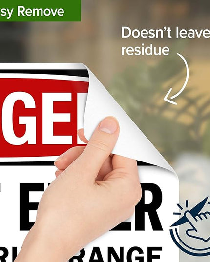 Danger Do Not Enter Military Firing Range Unexploded Shells Sign, 10x7 Inches, 4 Mil Vinyl Decal Stickers Weather Resistant, Made in USA by My Sign Center
