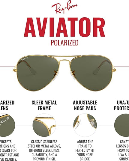Ray-Ban RB3025 Classic Aviator Sunglasses