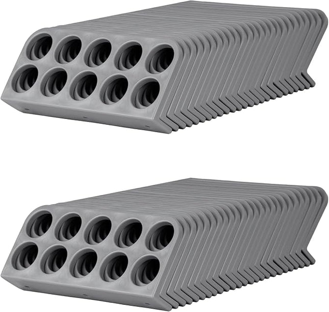 50Pack Cable Chase Wire Bracket,Cable Chase Bracket Support Organizer for NMB,Wire Stackers Keep Electrical Cord Tidy Clean&Save Time Space Labor,1" with 10-Hole Design