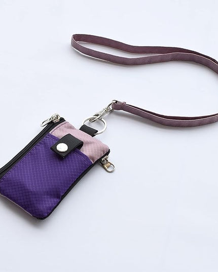 Minimalist RFID Blocking Small Wallet with ID Window,WaterResistant Zip Id Case Wallet with Lanyard Keychain for Cards,Cash,Travel,Women,Men