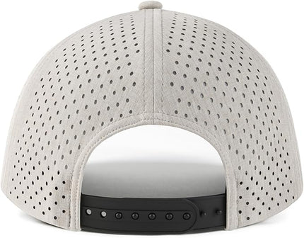 VOBOOM Men Snapback Trucker Hat, Baseball Cap for Breathable Side Laser Cut Holes