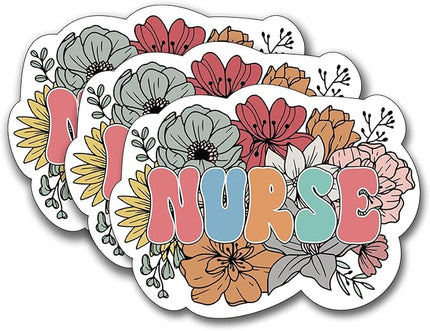 (3Pcs) Nurse Sticker, Sticker Gifts Decorate Books, Laptops, Nurse Practitioner Water Bottles Kindles Stickers, Phones Tumbler Waterproof Vinyl 3" Inch
