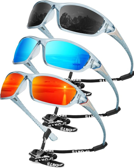 KALIYADI 4 Pack Polarized Sunglasses-Men Sports Sun-glasses: Mens Sunglasses UV Protection for Fishing Driving Cycling