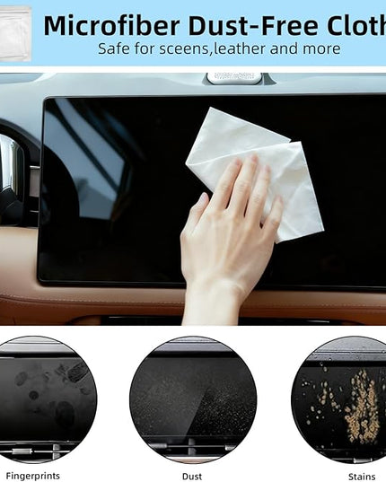 TICARVE Car Interior Detailing Cleaning Kit-10Pcs Car Screen Cleaner,Clean Gel, Detailing Brush, Cleaning Tools for Car, Keyboard and Interior Cleaning