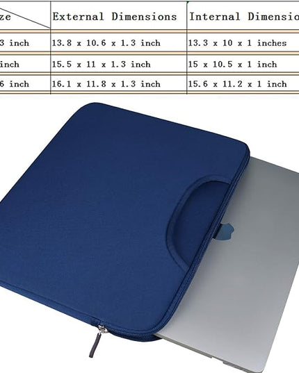 Laptop Bag 15.6 Inch,Durable Slim Briefcase Handle Bag & with Extra Pockets,Notebook Computer Protective Case for Computer Notebook Ultrabook,Collapsible Carrying Handles,Dark blue