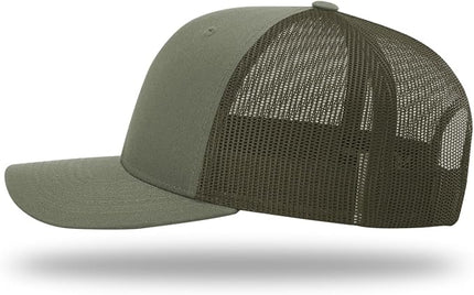 Richardson 112 Trucker Hat - Premium Adjustable Snapback Hat - Structured Six Panel Richardson Blank Caps