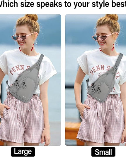 Hanke Crossbody Sling Bag for Women Men, Small & Large Casual Cross Body Sling Bags, Chest Bag for Outdoor Hiking Travel