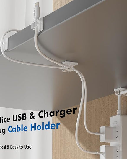 120Pcs Cable Clips, Small, Clear, Christmas Light Clips, Cable Management Wire Organizer Cord Holder for Under Desk, Car, Wall, TV PC Ethernet Cable