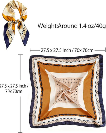 Dailyacc Hair Bandanas Scarf For Women Lightweight Fashion Neck Silk Satin Head Scarves For Sleeping Handbags Scarf