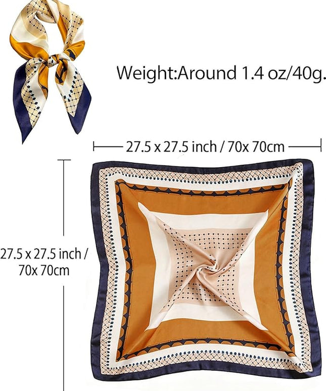Dailyacc Hair Bandanas Scarf For Women Lightweight Fashion Neck Silk Satin Head Scarves For Sleeping Handbags Scarf