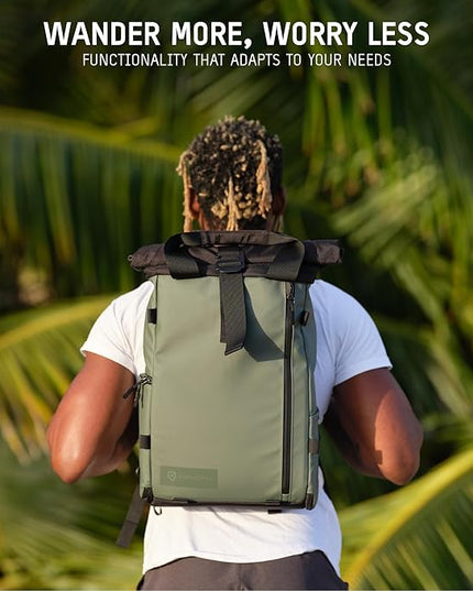 WANDRD PRVKE Lite: Weather-Resistant Travel & Camera Backpack with Laptop Sleeve, Quick Side Access, Clamshell Opening – Ideal Photography & Travel Bag