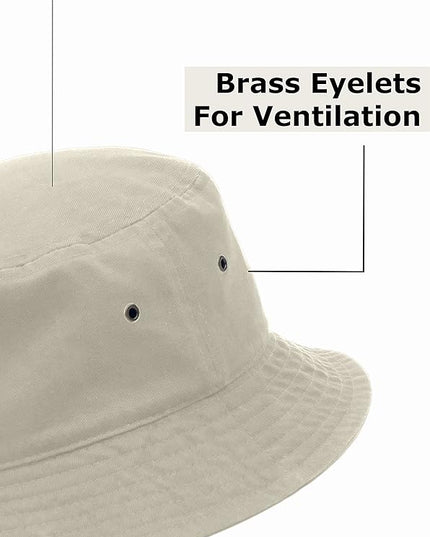 Utmost Bucket Hat 100% Cotton & Denim Lightweight Packable Outdoor Summer Beach Fishing Sun Hat