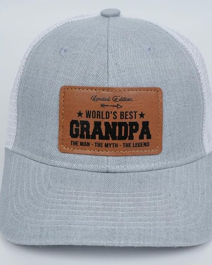 VIOZOFA Men's Hat Gifts - Men Cap Gifts for Christmas Father's Day Birthday Trucker Hat Leather Pattern Baseball Cap