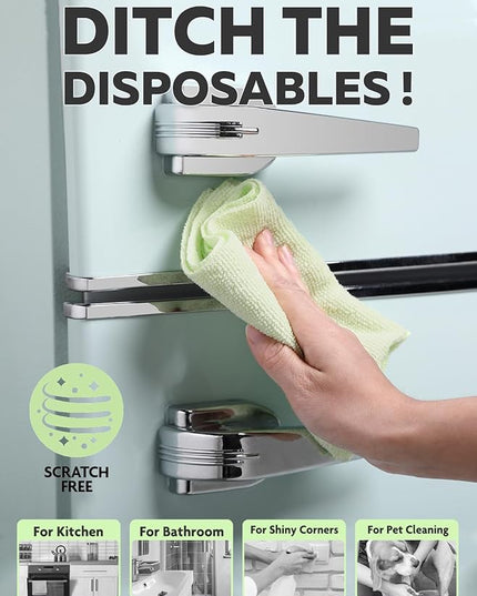 Fantasticlean Microfiber Cleaning Cloth Roll -75 Pack, Tear Away Microfiber Towels, 12" x 12", Reusable, Washable, Scratch Free, Ultra Absorbent Dishcloth for All-Around Cleaning Supplies (Green)