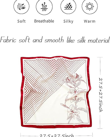 Satin Bandanas Head Scarf For Women Hair Scarves Accessories Lightweight Fashion Wrap Neck Silk Sleeping Headscarf