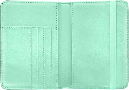 Passport Holder Cover Travel RFID Blocking Passport Cover Rose Gold Cute Flowers Passport Wallet with Elastic Band for Women
