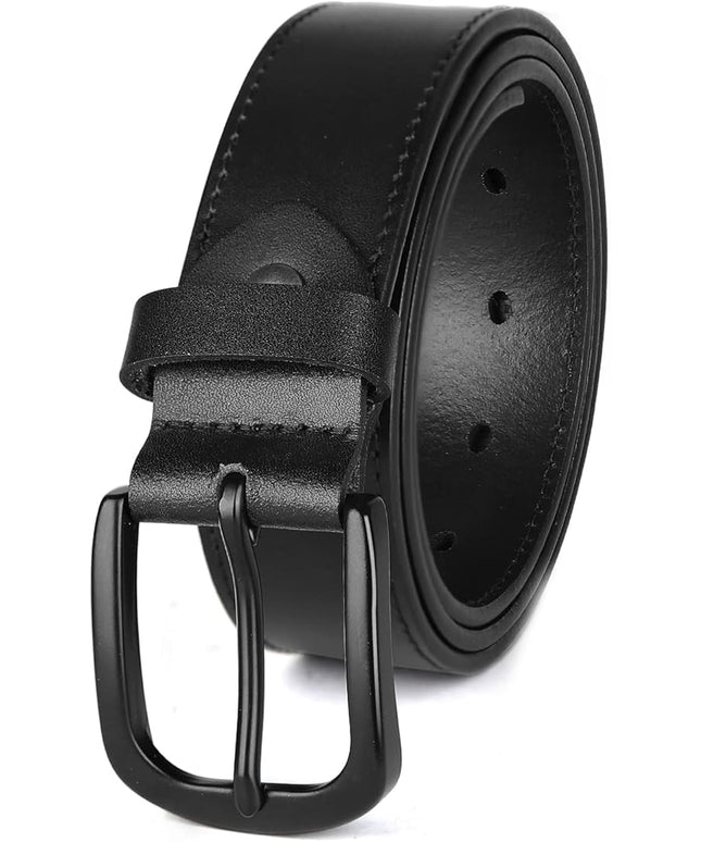 KEECOW Men's 100% Italian Cow Leather Belt Men With Anti-Scratch Buckle,Packed in a Box
