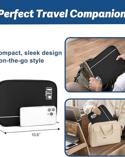 Electronic Organizer Travel Case, All-in-One Portable Cable Organizer Bag for Storage, Cord Organizer Tech Accessories for Cables, Chargers, Power Bank, Flash Drive, SD Card