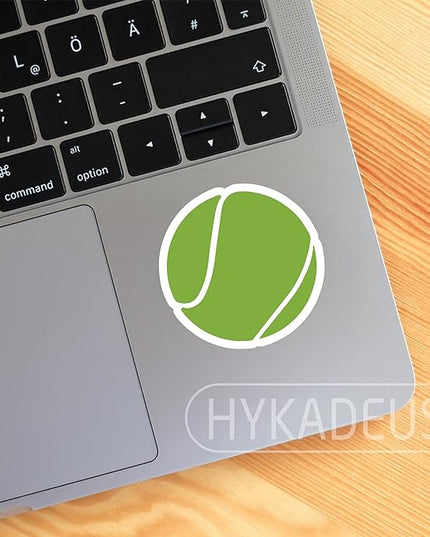 (3Pcs) Tennis Stickers Waterproof Vinyl Tennis Ball Decals for Water Bottle, Tumbler, Laptop, Phone Case, Poster Board, Scrapbooking, Team Players, Coach, 3" x 3"
