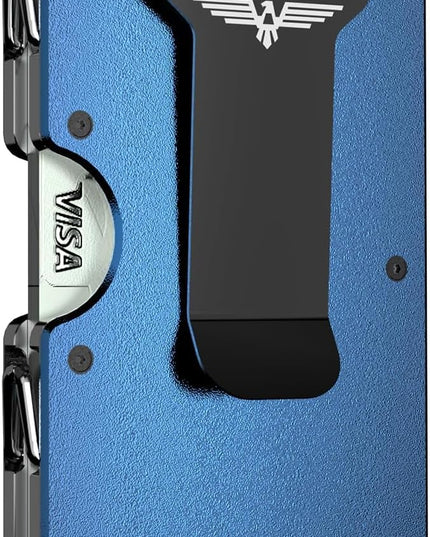 Lenvoten Extra Durable Hinged Minimalist Wallet for Men | Slim Metal RFID Blocking Wallet | Credit Card Holder & Money Clip Holds 20 Cards | Premium Scratch-Resistant Finish | Ideal Gift for Men