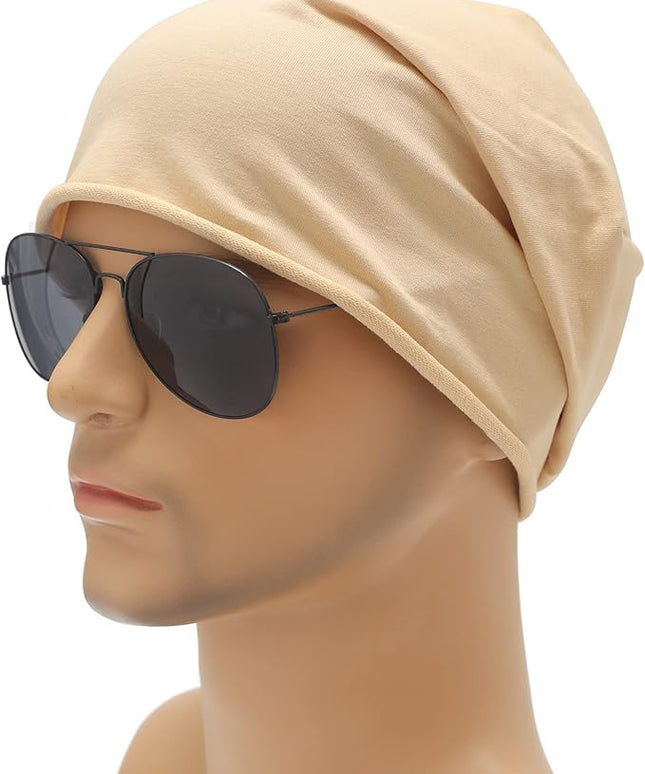 ZLYC Cotton Thin Slouchy Beanie Hat for Men Women Fashion Soft Stretch Knit Skull Cap