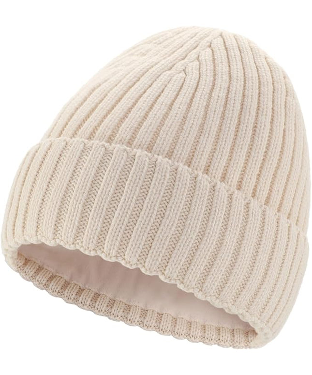 Connectyle Fleece Lined Cuffed Beanie Hat for Men Women Knitted Winter Wool Beanies Skull Cap Warm Watch Hat
