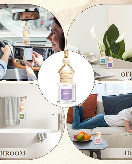 AROIC Car Air Freshener for Women, 6 Pack Air Freshener Diffuser, Hanging Air Fragrance Essential Oil Diffuser, Car Scents Accessories Cute Car Interior Decor, Romantic Valentines Day Gift for Her