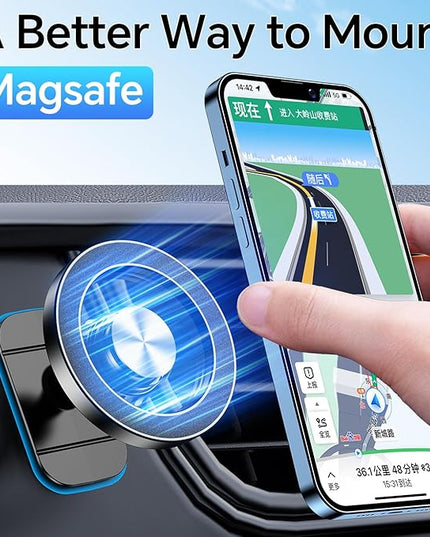 Kaistyle for Magsafe Car Mount【20 Strong Magnets】Magnetic Phone Holder for Car Phone Holder Mount Dash Mounted Holders Cell Phone Holders for Your Car Accessories for Women Men for iPhone 17 16 15 14