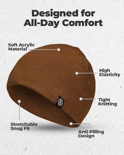 Original Beanie Cap - Soft Knit Beanie Hat - Warm and Durable