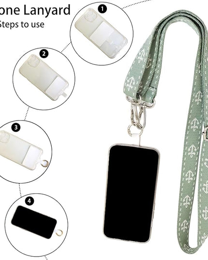 Adjustable 1" Width Phone Crossbody Lanyard and Wristlet Strap - Gift For The Lover In Your Life