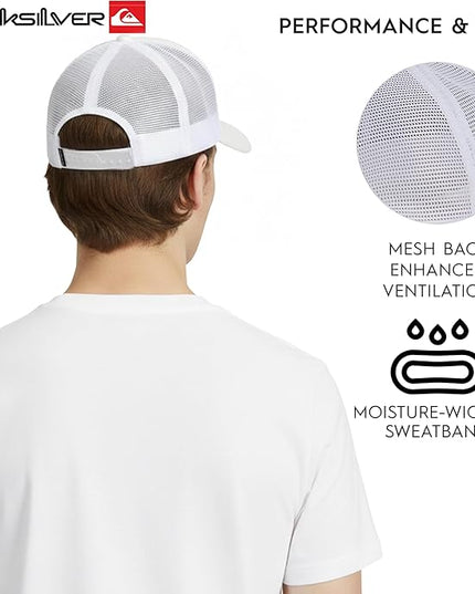 Quiksilver Men's Premium Cotton Adjustable Snap Back Logo Baseball Cap