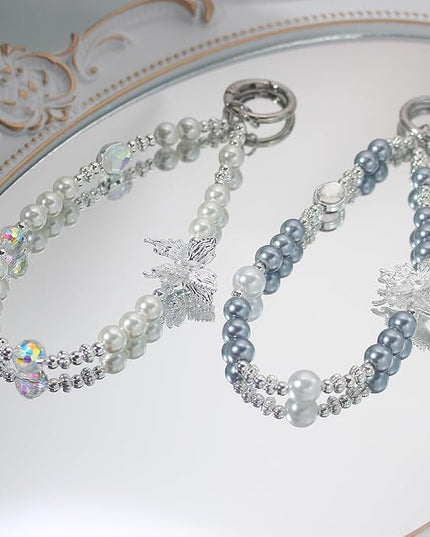 Beaded Phone Wrist Strap,Crystal Keychain Wristlet,Camera Strap Wrist,Cute Phone Chain Wristlet Purse Bag Charms