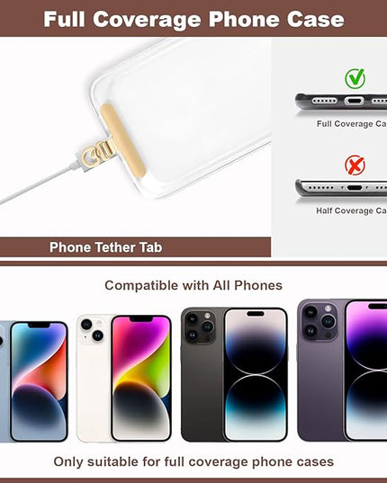 Universal Phone Strap, Metal Cell Phone Chain & Bule Pink Braided Phone Lanyard Combination for iPhone 17, 16 Series and Most Smartphones, Stylish and Durable, Bule Pink