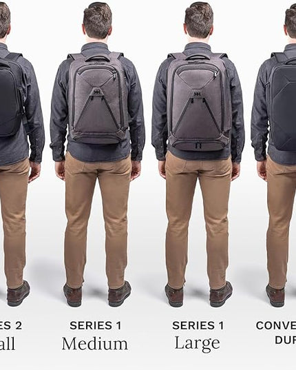 Knack Series 1 Laptop Backpack Fits up to 15 Inch - Knack Bags Carry-On Backpack, TSA Approved, Expandable Travel Backpacks (Savile Gray, Medium)
