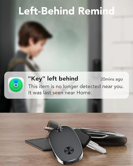 Tracker Tags-4 Pack, Bluetooth Tracker Works with Apple Find My APP (iOS Only), Keys Finder and Item Locator for Luggage, Backpack, Suitcases, Replaceable Battery, IP67 Waterproof weTag pro