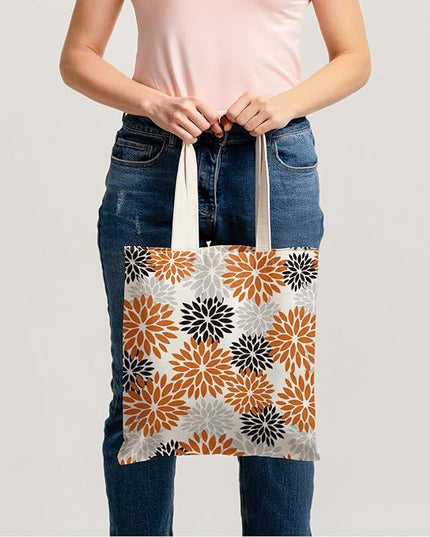 Horaldaily Canvas Tote Bag,Reusable Shoulder Tote Bag for Women Lady Casual Vacation, Shopping, Work, Gym