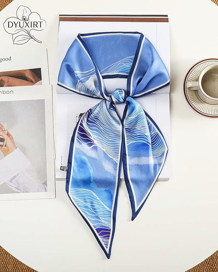Head Scarf Purse Handle Neck Satin Hair Scarfs For Bag Lightweight Silky Long Thin Women's Fashion Scarves 59 * 5.9”