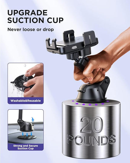 JOYROOM Wireless Car Charger,15W Qi Fast Charging Car Charger Phone Holder Mount, Auto-Clamping Alignment Windshield Dashboard Air Vent Cell Phone Holder for iPhone 16 Pro Max/15 Pro,Samsung S24/S23