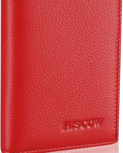 Leather Business Card Case Holder for Men & Women, Italian Calfskin