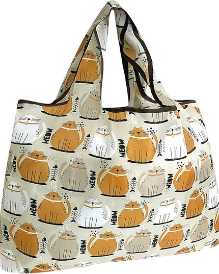 allydrew Large Foldable Tote Nylon Reusable Grocery Bags