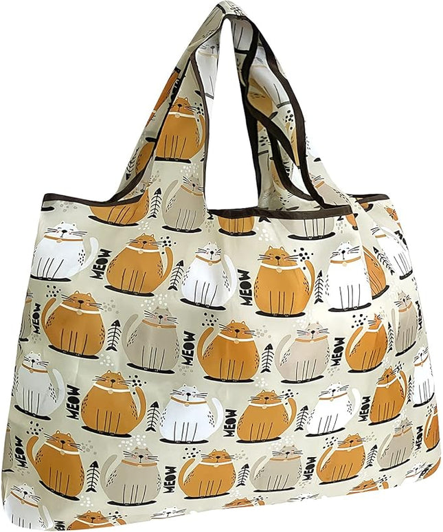 allydrew Large Foldable Tote Nylon Reusable Grocery Bags