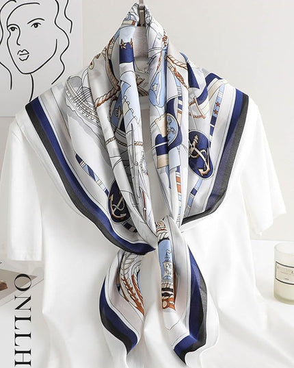 100% Mulberry Silk Scarf for Women Hair Lightweight Square Neckerchief Wrap For Head Scarves 21"