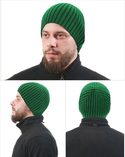choshion Wool Knit Fisherman Beanie Hat for Men Women,Cuffless Warm Short Cuff Beanies Toboggan Ski Hats Winter Skull Cap