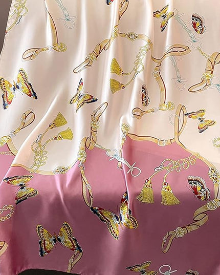 Fashion Scarves Scarf 100% Silk Feeling Scarf Silk Like Scarves Long Lightweight Sunscreen Shawls for Women