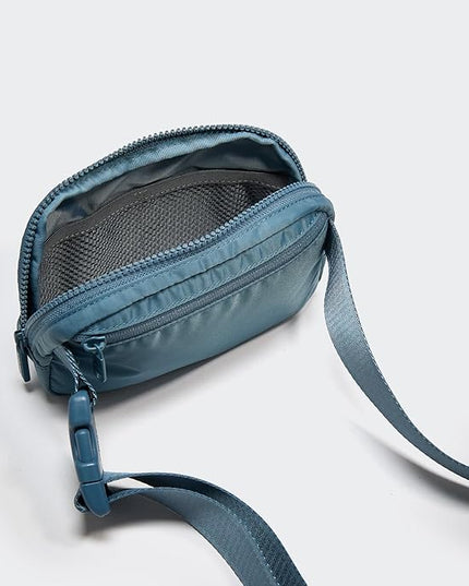 Pander Two Way Zipper Fanny Pack Nylon Everywhere Belt Bag for Women, Water Repellent Waist Packs, Crossbody Bags with Adjustable Strap (Indigo Blue).