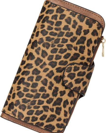 CLUCI Wallet For Women PU Leather RFID Blocking Womens Wallet Bifold Card Holder with ID Window Gifts for Women Birthday | RFID Blocking, Designer, Trifold, Card Holder, ID Window